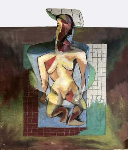 Louis CHACALLIS (1943) 
Anamorphose (femme nue)



Sculpture en bois et plâtre peint



30...