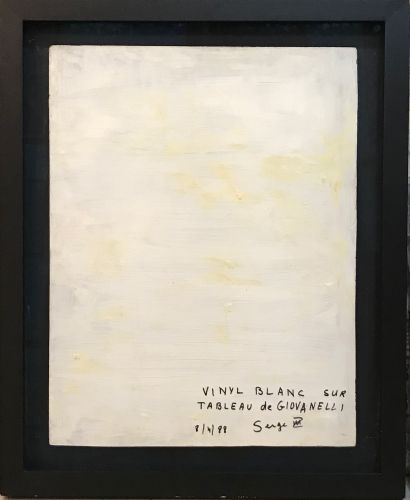 SERGE III OLDENBOURG (1927-2000) Vinyle blanc sur panneau, 1988
Acrylique recouvrant...