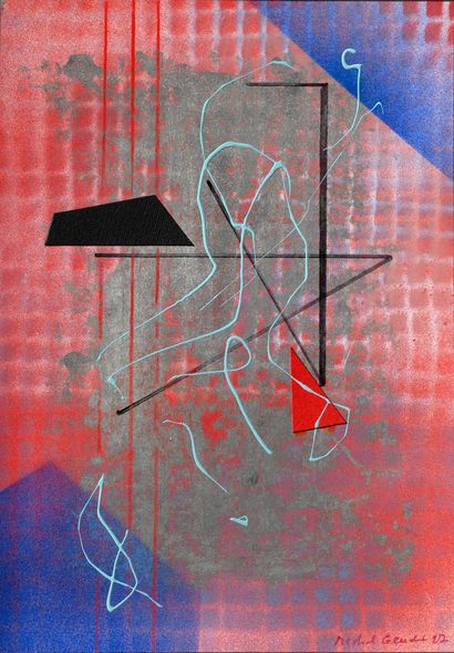 Michel GAUDET (1924-2019) Abstract Study (1), 1997
Mixed media on paper
29 x 20.5...