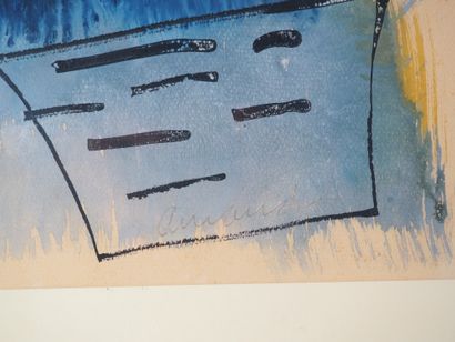 ARMAN (1928-2005) Composition, 1950s
Gouache on paper signed lower left
Signed Armand,...