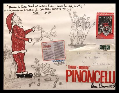 Pierre PINONCELLI (1929-2021) Le Père Noël est devenu fou, Galeries Lafayette, Nice,...