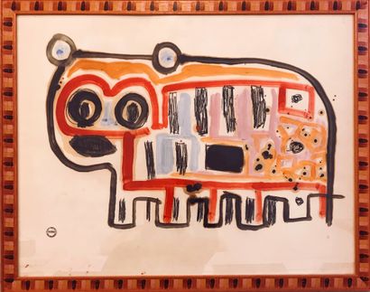 Albert CHUBAC(19252008) 
The Bear, circa 1960
Watercolour and grease pencil on paper
Bears...