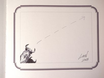César (1921-1998) Deux dessins dans un carnet de bord, 1989
Une poulette signée et...