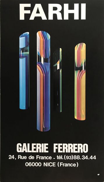 null [FARHI] Ensemble de quatre affiches de galerie pour des expositions de Jean-Claude...