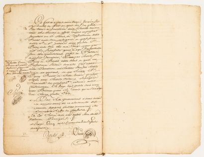null SEINE-ET-MARNE. INVENTORY MOVABLE in SAMOREAU (77) of February 17, 1772, at...