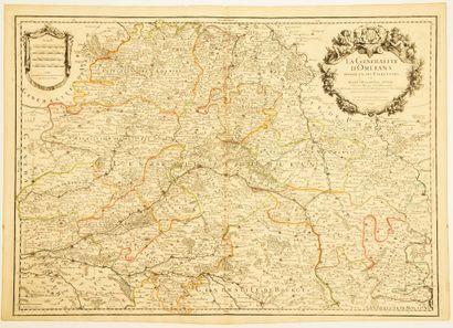null MAP of 1719: "The Generalitat of ORLÉANS, divided into its Elections. Dedicated...