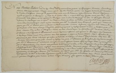 null WAR OF CANDIA (Crete), Expedition against the Turks from 1645 to 1669. Certificate...