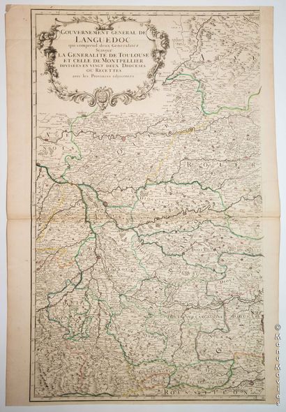 null XVIIIth MAP: "General Government of LANGUEDOC which includes two Generalities...