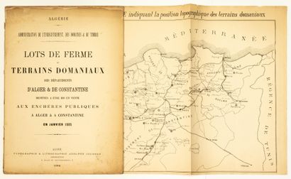 FRENCH ALGERIA. 1884. Leaflet printed in...
