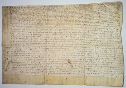 null SAINT-CLAUD (CHARENTE). 1531. Parchment (40 x 61 cm). Exchange of the feudal...