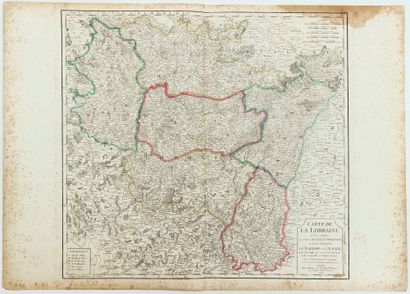  CARTE de 1792: «Carte de LA LORRAINE où l'on a distingué le Pays Messin, le Verdunois,...