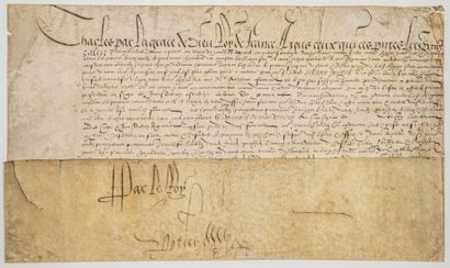 CHARLES IX à VINCENNES (94).1564. ALLIER. 
Appointment by King CHARLES IX of a prosecutor...
