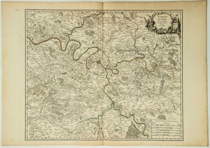 null MAP XVIII: "ENVIRONS DE PARIS by Sr ROBERT Ordinary Geographer of the King,...