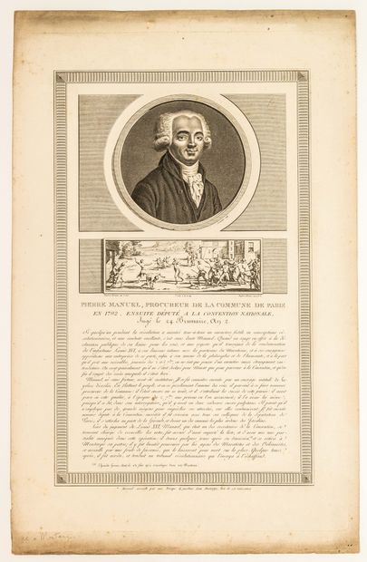 null Pierre MANUEL Deputy of PARIS at the National Convention (Montargis 1753 - Guillotined...
