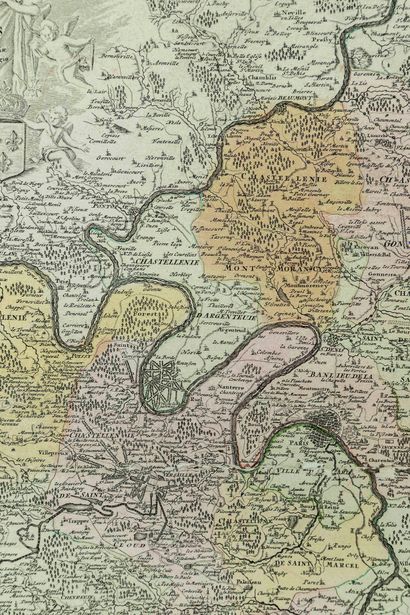 null MAP XVIII OF PARIS AND THE PARIS REGION: "Agri Parisiensis Tabula paricularis..."...