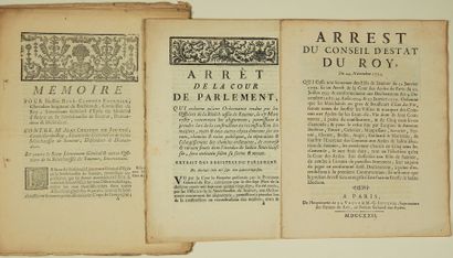 null MAINE-ET-LOIRE. SAUMUR. 4 Prints: SAUMUR (Maine-et-Loire) - "Arrest du Conseil...