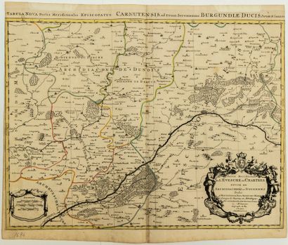 null MAP XVII of EURE-ET-LOIR and LOIRET: "Southern part of the Bishopric of CHARTRES...