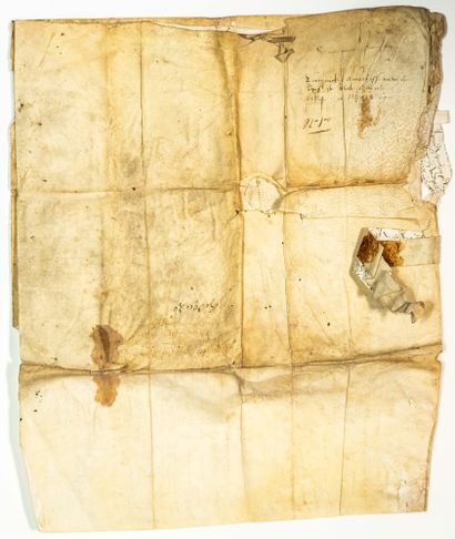 null EURE. Viscounty and Châtellenie of LYONS-LA-FORÊT. Bundle of 3 Parchments of...