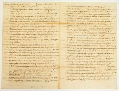 null SAINT-DOMINGUE 1736. PELET Armateur de BORDEAUX ; Longue lettre écrite, à Mr...