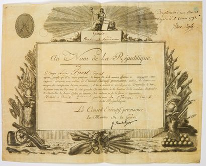  PATENT OF THE TWO SWORDS. 1794. Duplicate of a Patent of the two Swords sent on...