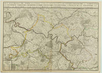 null PARIS REGION. MAP XVIII: "THE SURROUNDINGS OF PARIS where the Ile de France,...