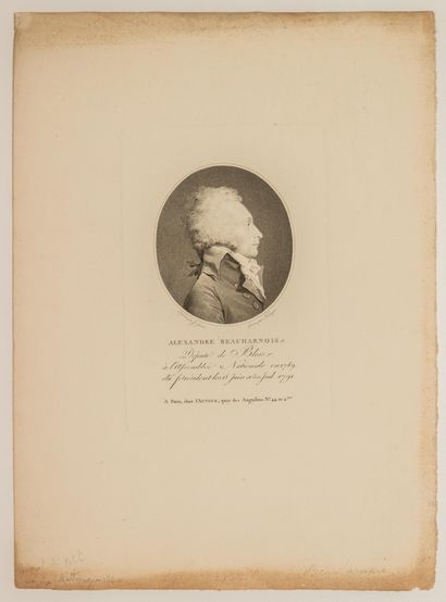 null Alexandre de BEAUHARNAIS, Député de BLOIS (41) à l'Assemblée Nationale de 1789,...