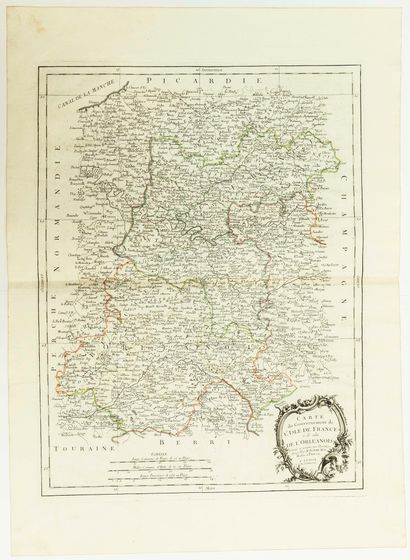  CARTE XVIII: «Carte du Gouvernement de L'ISLE DE FRANCE et de celui de L'ORLÉANAIS...