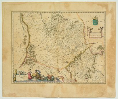null XVIIth MAP of the BEAUCE: "BELSIA, vulgo la Beausse. (c. 1680) (50.5 x 60 cm)...