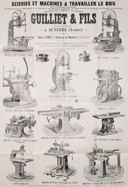 null (YONNE) GUILLIET & FILS Constructeurs-mécaniciens à AUXERRE (Yonne), dépôt à...