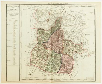 null ARDENNES. MAP of 1790: "Department of ARDENNES decreed on January 19, 1790 by...