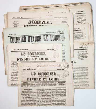  26 JOURNAUX D'INDRE ET LOIRE, savoir: «Le Courrier du Département D'Indre et Loire»...