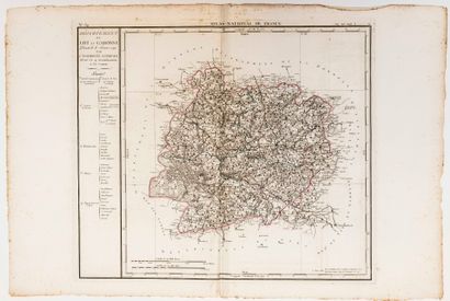 null LOT-ET-GARONNE. Map of the Department of LOT-ET-GARONNE, decreed on February...