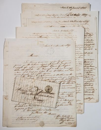 null NANTES (LOIRE ATLANTIQUE) Commercial correspondence addressed to Félix QUENEAU...