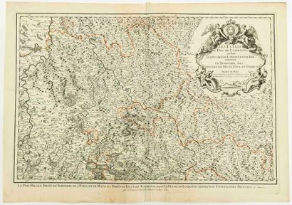 null XVIIth MAP of the "Pays MESSIN, Part of the Temporel of the Bishopric of METZ...