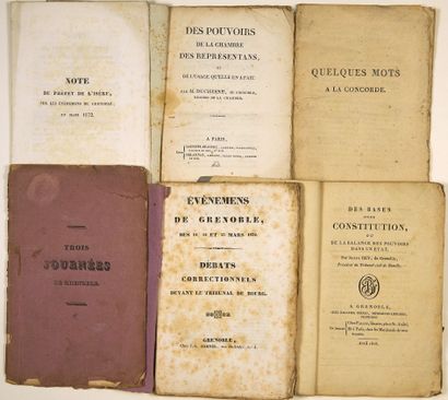 null GRENOBLE (Isère). 6 Imprimés (1815/1832): «Des bases d'une Constitution ou de...