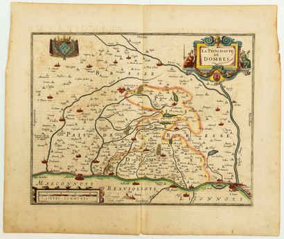 null XVIIth MAP of the AIN: "THE PRINCIPATE OF DOMBES. J. Vanden Eynde Sculp. (Bourg,...