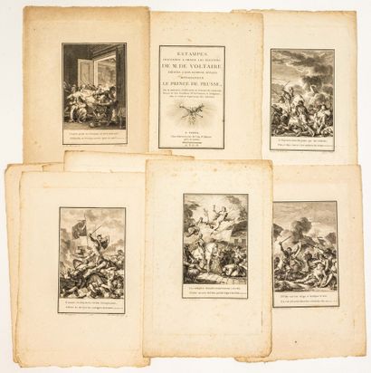 VOLTAIRE. 1782. Ten "Prints intended to decorate the Editions of Mr de VOLTAIRE,...