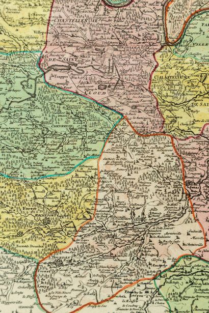 null MAP XVIII of ILE DE FRANCE: "Agri Parisiensis Tabula paricularis..." by Jean...