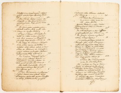 null SEINE-ET-MARNE. INVENTORY MOVABLE in SAMOREAU (77) of February 17, 1772, at...