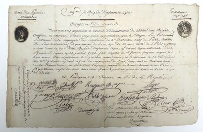 null ARMÉE DES PYRÉNÉES ORIENTALES. 1797. ARIÈGE. Congé militaire signé du Général...
