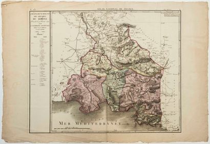 null BOUCHES-DU-RHÔNE. Carte du Département des BOUCHES-DU-RHÔNE, décrété le 9 Février...