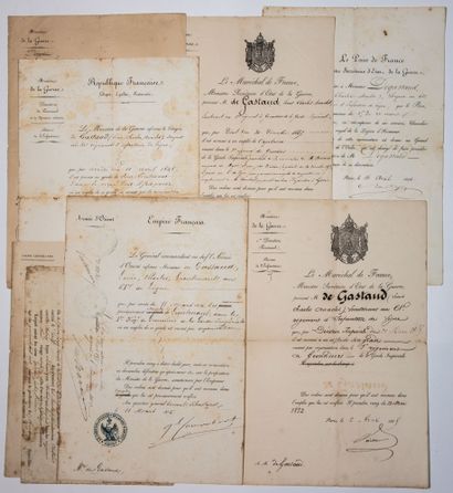  (ARMÉE D'ORIENT) MILITARY PAPERS of Louis Charles Auguste Anaclet DE GASTAUD Captain;...