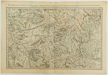  MAP of 1699: "Southern part of the Temporel of the Bishopric of METZ, and parts...