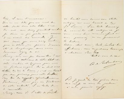 Le Marquis de ROCHAMBEAU Archaeologist, Grandson of the Great Rochambeau Letter A.S....