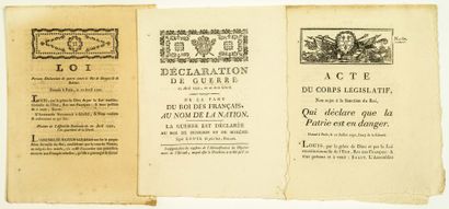 DÉCLARATION DE GUERRE du 20 Avril 1792, au...