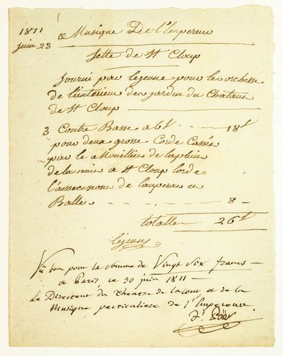 null FÊTE AU CHÂTEAU DE SAINT CLOUD (92) en 1811. Musique de l'Empereur NAPOLÉON...