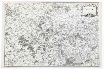 null MAP of 1781: "Nouveau plan des ENVIRONS DE PARIS, d'après les nouvelles observations...
