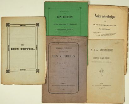 null NORTH. DOUAI. CAMBRAI. 5 printed booklets: "LES DEUX CONVOIS, par M. MINART"...