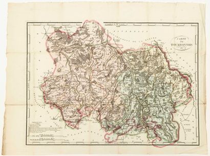  "MAP OF THE BOURBONNAIS, 1815." (50 x 66 cm) Condition B. small tear without missing....