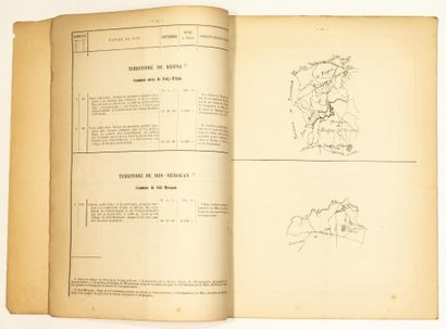  ALGÉRIE FRANÇAISE. 1884. Plaquette imprimée en Algérie, de l'Administration de l'Enregistrement,...
